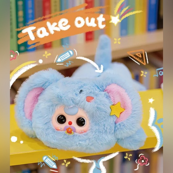 BABY THREE PENCIL Case with Key Ring - New Single Blind Box - No Cancels - Picture 3 of 4